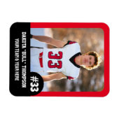 Sportteamspeler (3"x4"in) Fotomagneet Magneet (Horizontaal)