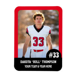 Sportteamspeler (3"x4"in) Fotomagneet Magneet