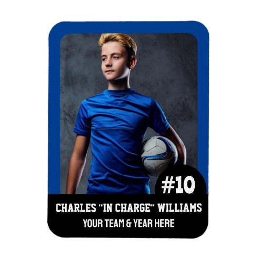Sportteamspeler (3"x4"in) Fotomagneet Magneet (Verticaal)