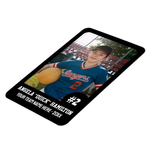 Sportteamspeler (4"x6"in) Fotomagneet Magneet (Linkerzijde)