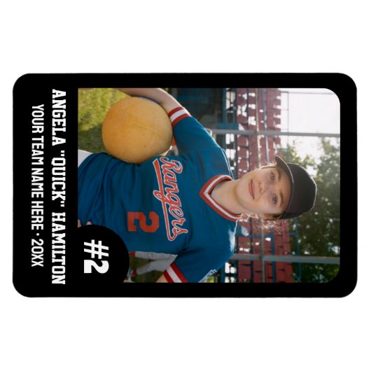 Sportteamspeler (4"x6"in) Fotomagneet Magneet (Horizontaal)