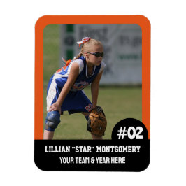 Sportteamspeler (7,62 x 10,16 cm) fotomagneet magneet