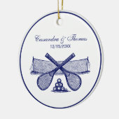 Sporttennennet, doorgesneden inktpatronen, zogenaa keramisch ornament (Links)