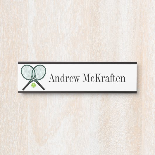 Sporttennis-racks / balkafsluiter deurbordje (Voorkant)