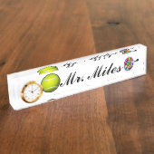 Sporttennisdarts Kantoor Art Honor Peace Love Naambordje (Zijkant)