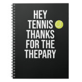 Sporttennisgeschenken voor spelersteam typografie  notitieboek (Voorkant)