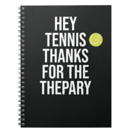 Sporttennisgeschenken voor spelersteam typografie notitieboek