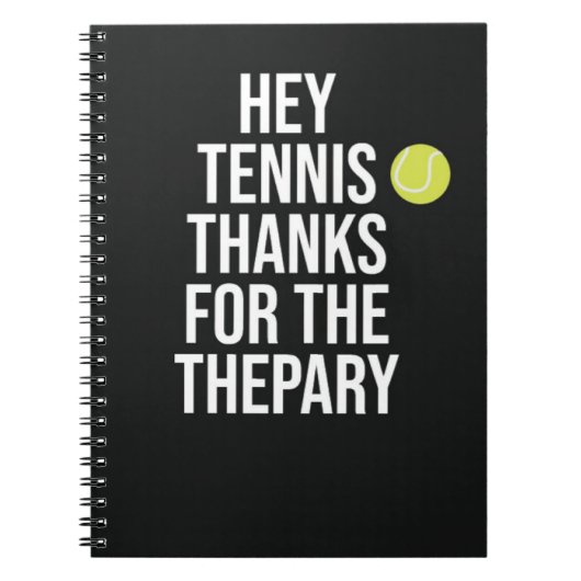 Sporttennisgeschenken voor spelersteam typografie  notitieboek (Voorkant)