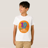 Sportthema 10e verjaardag Gast van eer T-shirt (Voorkant volledig)
