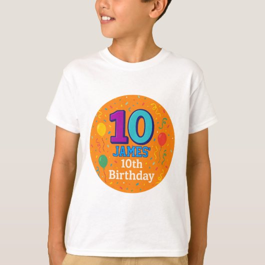 Sportthema 10e verjaardag Gast van eer T-shirt (Voorkant)