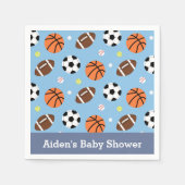 Sportthema Baby shower Party Supplies Servet (Voorkant)