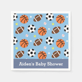Sportthema Baby shower Party Supplies Servet