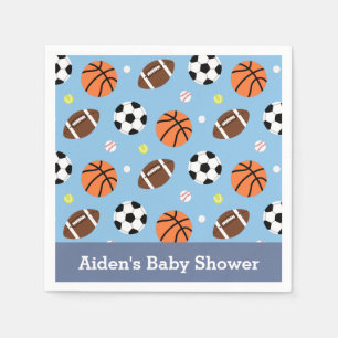 Sportthema Baby shower Party Supplies Servet