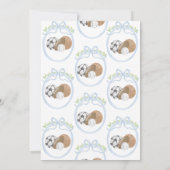 Sportthema baby shower Waterverf Kaart (Achterkant)