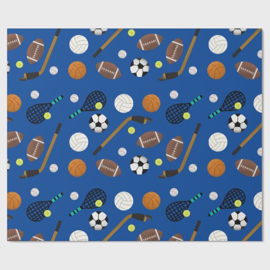 Sportthema Cadeaupapier (Vlak)