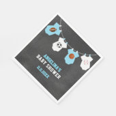 Sportthema Chalkboard Blue Boy Baby shower Servet (Hoek)