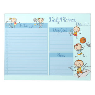 Sportthema Dagelijkse Planner Notitieblok