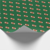 Sportthema football | Achtergrondkleur Cadeaupapier (Hoek)