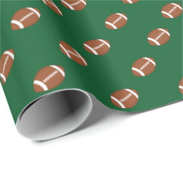 Sportthema football | Achtergrondkleur Cadeaupapier