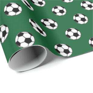 Sportthema football Voetbal om het even welke acht Cadeaupapier
