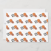 Sportthema Geboren 2 Ball Boy Verjaardagsfeestfoto Bedankkaart (Achterkant)