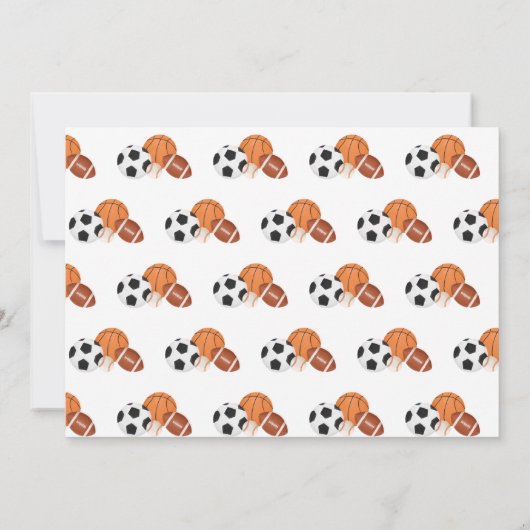 Sportthema Geboren 2 Ball Boy Verjaardagsfeestfoto Bedankkaart (Achterkant)