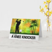 Sportthema Golfer Golf Kaart (Gele Bloem)