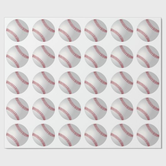Sportthema Honkbal Wrapping Papier (Vlak)