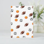 Sportthema Uitnodiging (Staand voorkant)