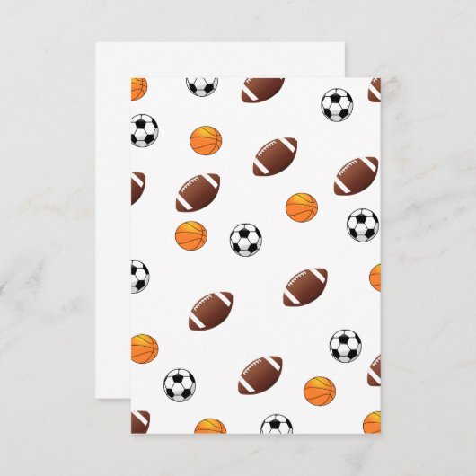 Sportthema Uitnodiging (Voorkant / Achterkant)