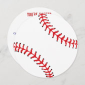 Sportthema Uitnodiging van honkbalpartij (Voorkant / Achterkant)