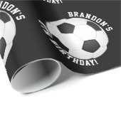 Sportthema | Voetbal Gepersonaliseerde Naam Cadeaupapier (Rol Hoek)