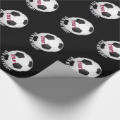 Sportthema | Voetbal Gepersonaliseerde Naam Cadeaupapier (Hoek)