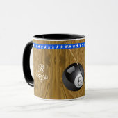 Sportthemaparet (Billiards) bal en speler Mok (Voorkant links)