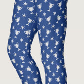 Sportthematrofie sterren symbool blauw leggings