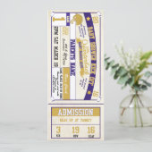 Sportticket Baby shower Uitnodiging (Staand voorkant)