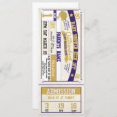 Sportticket Baby shower Uitnodiging (Voorkant / Achterkant)