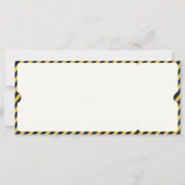 Sportticket Blauw Rood Foto Afstuderen Uitnodiging (Achterkant)