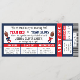 Sportticket Gender onthullen Uitnodiging, Football Kaart