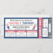 Sportticket Geslacht onthullen uitnodiging, honkba Kaart (Voorkant)