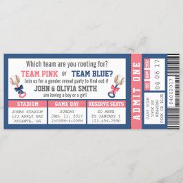 Sportticket Geslacht onthullen uitnodiging, honkba Kaart