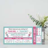 Sportticket Geslacht onthullen uitnodiging, honkba Kaart (Staand voorkant)