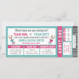 Sportticket Geslacht onthullen uitnodiging, honkba Kaart