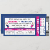 Sportticket Geslacht onthullen uitnodiging, honkba Kaart (Voorkant / Achterkant)