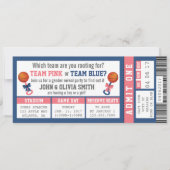 Sportticket Geslacht Onthulling Uitnodiging, Baske Kaart (Voorkant)