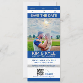 Sportticket Sla de datum grote platte Kaart QR-cod