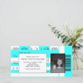 Sportticket Uitnodiging KIES UW ACHTERGRONDKLEUR (Staand voorkant)