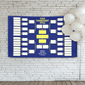 Sporttoernooi Bracket blauw geel - 32 teams Spandoek