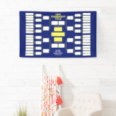 Sporttoernooi Bracket blauw geel - 32 teams Spandoek (Insitu)