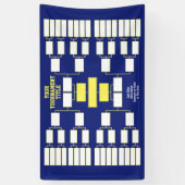 Sporttoernooi Bracket blauw geel - 32 teams Spandoek (Verticaal)